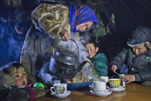 La hora del Te en la peninsula de Yamal