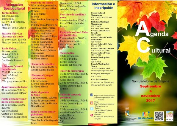 Agenda Cultural - San Bartolome de Tiraja - SEPNOV17