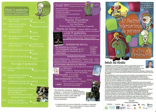 Programa Festival XI Payasos