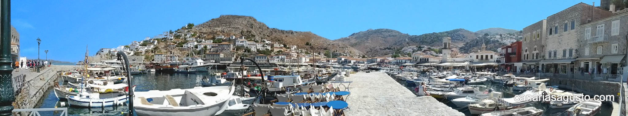 Panorama Isla de Hidra, Grecia puerto hidra isla grecia