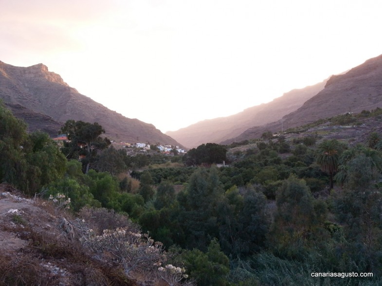 Vistas del barranco en Restaurante-Acaymo-Mogan