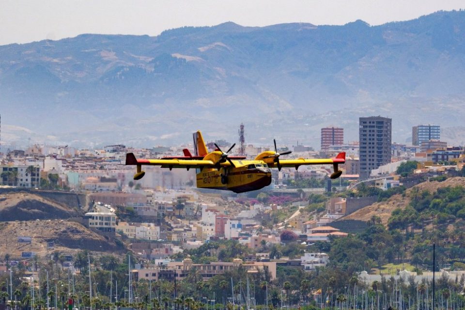 Hidroavion en incendio gran canaria