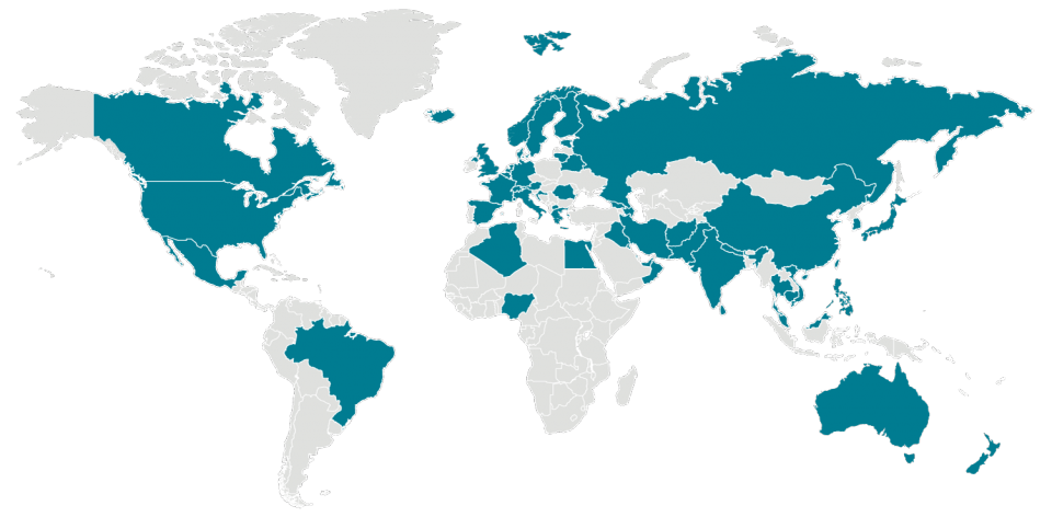 Coronavirus Mapa del Mundo 29 FEB 2020