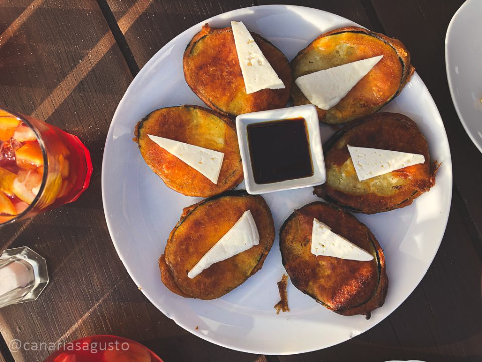 berenjenas fritas con miel