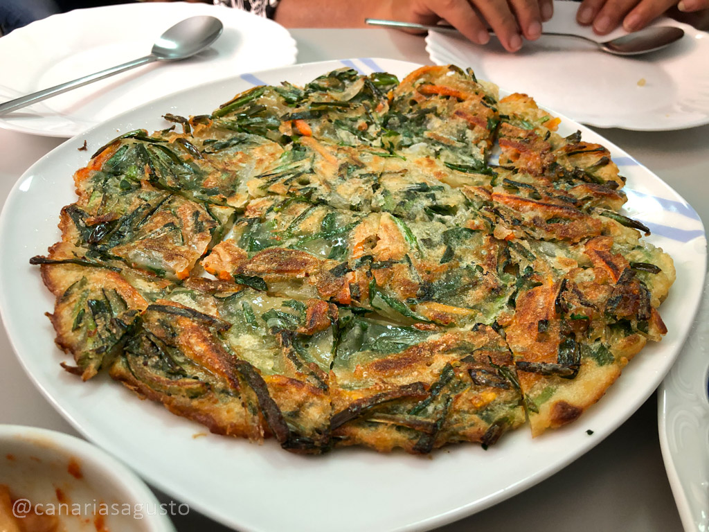 Tortilla Coreana en Kim's Pojangmacha