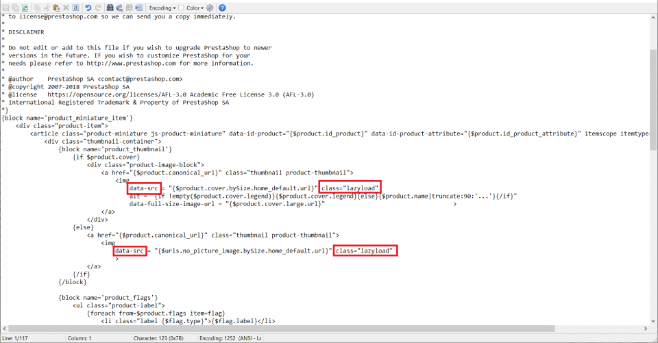 lazyload products edit
