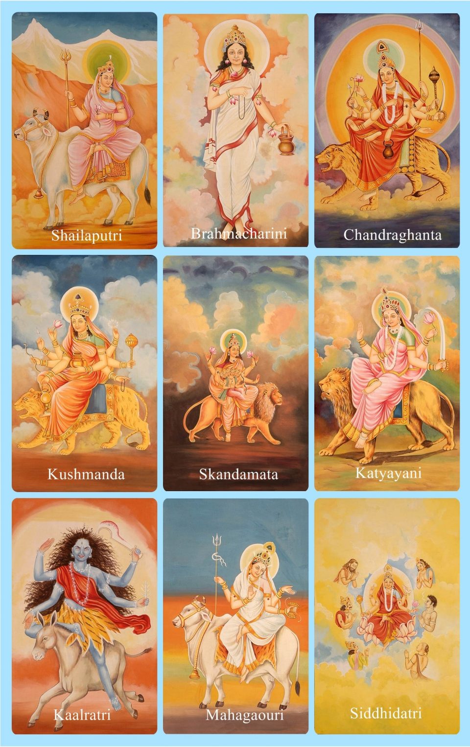 Durga Diosa 9 avatares