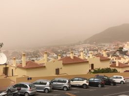 sandstorm over island